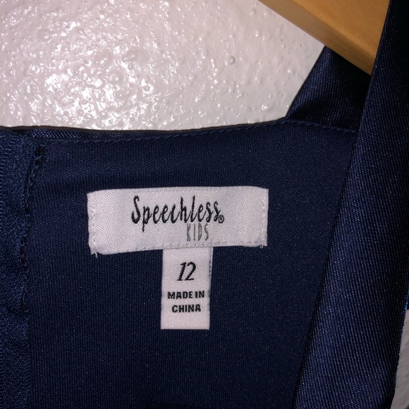 Speechless KIDS Navy blue dress - Picture 4 of 5